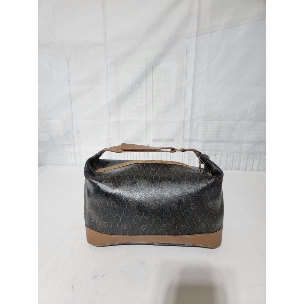 Christian Dior Vintage Honeycomb HandBag Brown